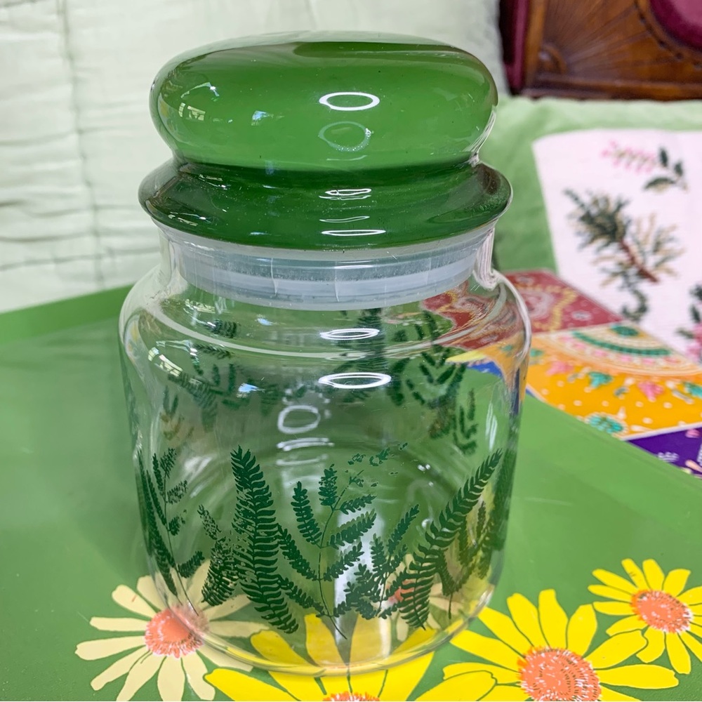 70s Botanical Glass Canister
